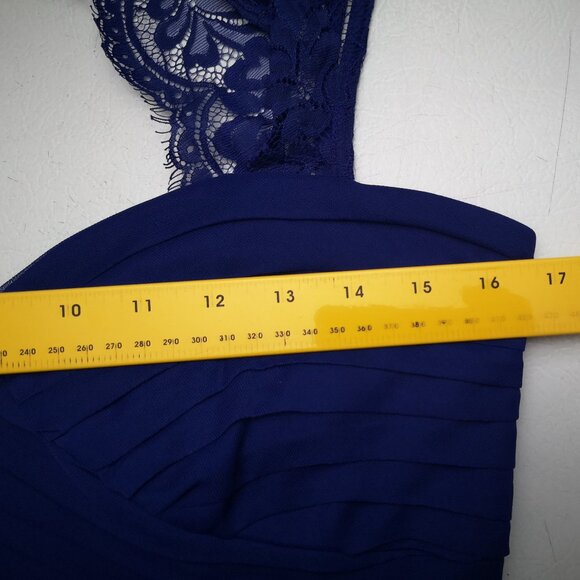 NWOT Ricki's Ladies Size 10 Royal Blue Lined Sleeveless Lace Straps Party Dress - Picture 9 of 11